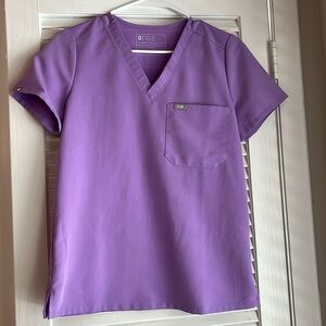 FIGS Caterina Scrub Top XS in Lilac Dawn